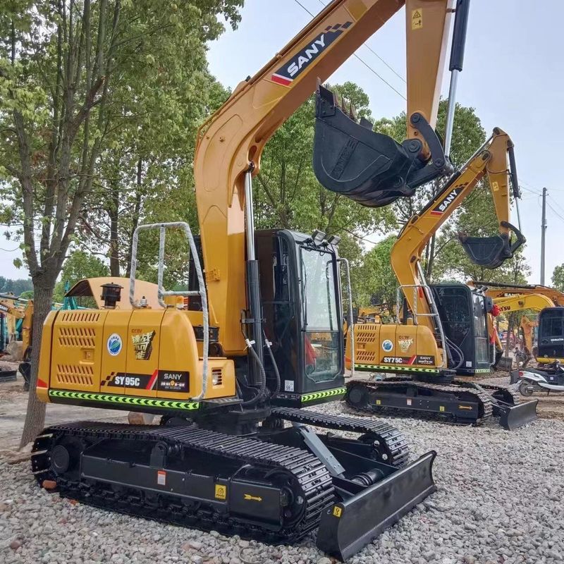 Usato SANY Digger SY95C Usato 9,5 tonnellate Piccolo Mini Escavatore Crawler