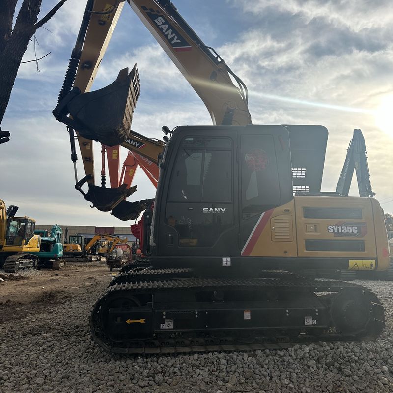 Usato SANY Digger SY135C di seconda mano 13.5 su mini escavatore di piccolo tipo